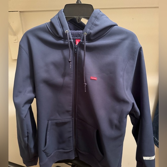 SUPREME Windstopper Zip Up Small Box Logo Sweatshirt/Jacket Size Medium Mens - Picture 2 of 8